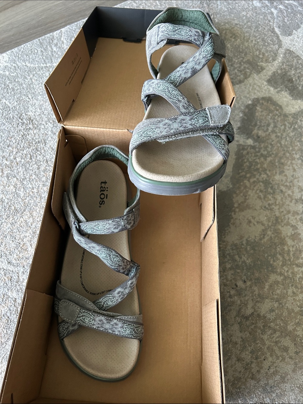 Taos Women's Gray Strappy Comfort Sandals
